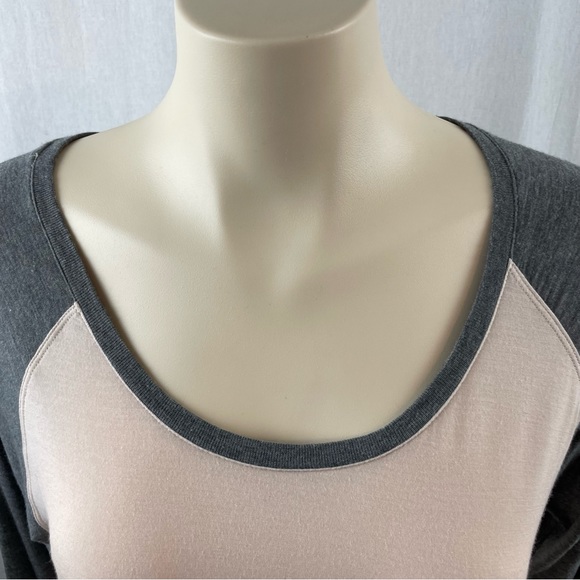 Kit and Ace Grey and Peach/Pink Baseball Style T-Shirt - Picture 5 of 7